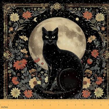 Imagem de Erosebridal Tecido para estofamento de gato 5 jardas tecido boêmio galáxia por jarda para meninos boho floral animal impermeável tecido exótico céu estrelado decoração para adolescentes e meninas