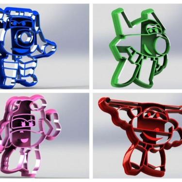 Imagem de Cortador Kit Super Wings 4 Modelos Tamanho 5,5cm