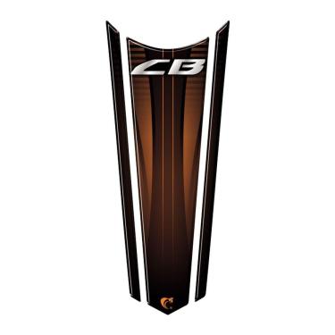 Imagem de Adesivo Faixa Gravata Resinado Tanque Moto Honda Cb Twister Vermelho Laranja