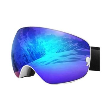 Imagem de Óculos De Esqui Unissex Antiembaçante UV400 Com Lentes Intercambiáveis