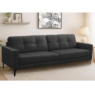 Imagem de Sofa 3 Lugares 240cm Couro Sintetico Corbelli Ferguile