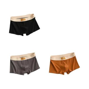 Imagem de Cuecas Boxer Masculinas De Algodão De Alta Qualidade 3 Peças Macias Sa