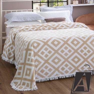 Imagem de Colcha Chenille Jolitex Casal Gabriela Bege