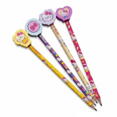 Imagem de Kit 4Un Lápis Hb Hello Kitty Com Borracha - Leo&Leo - Leonora