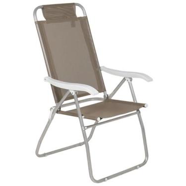 Imagem de Cadeira de Praia Reclinável em Alumínio 120kg Prosa Bege Bel