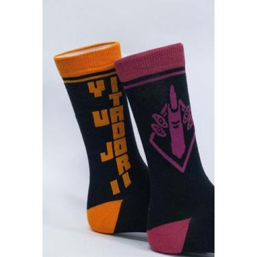 Imagem de Meia Cano Alto Jujutsu Kaisen Símbolos - PITICAS, Unico, Única