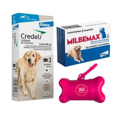 Imagem de Credeli 900mg 3 Comprimidos + Milbemax 5 a 25kg Com Brinde - ELANCO