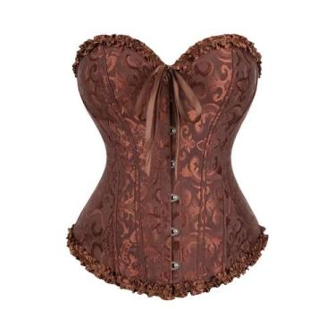 Imagem de Corset Vitoriano plus Size Sexy Com Renda, Lingerie Vintage Com Estamp