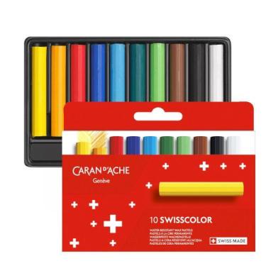Imagem de Giz Pastel Oleoso Permanente Caran D'ache Swisscolor C/10 - CARAN DACH