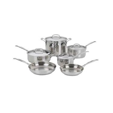 Imagem de CONJUNTO CUISINART DE PANELAS CHEF'S CLASSIC 10 PEÇAS EM AÇO INOX 77-10P1