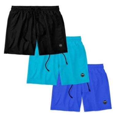 Imagem de Kit 3 Bermudas Life Lisa Short Liso Masculino Básico Mauricinho Tactel-Masculino