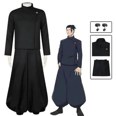 Imagem de Fantasia De Cosplay Masculina Jujutsu Kaisen Gojo Satoru Com Óculos De