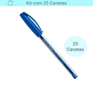 Imagem de Kit Caneta Trilux 032 Faber-Castell Azul 25 Unidades