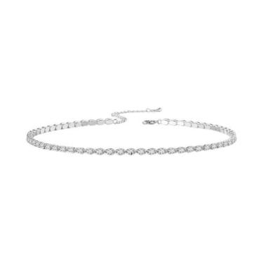 Imagem de Colar Choker Oval De Cristal Dourado Para Mulheres, Joias De Moda Para