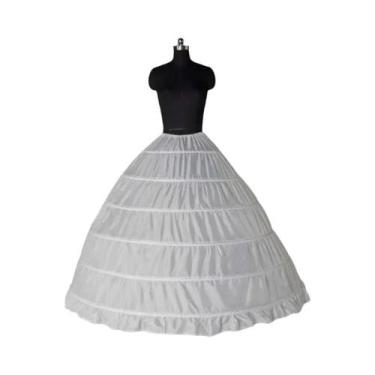 Imagem de Saia De Tule Larga E Volumosa Com 4/6/8 Camadas Para Vestido De Noiva 