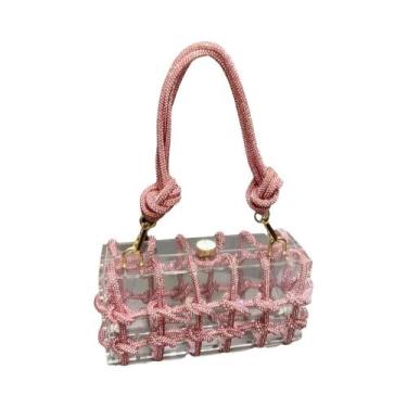 Imagem de Bolsa de Noite Luxo com Strass Prateado - Bolsa de Festa para Mulheres