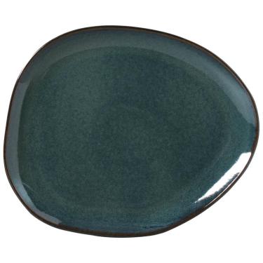Imagem de Conjunto com 6 Pratos Raso Oval Orgânico Oceano 31x24x2,5cm