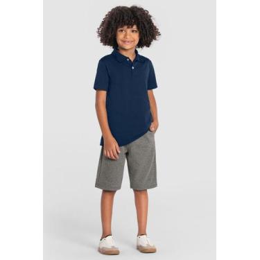 Imagem de Camisa polo infantil menino em meia malha Brandili, 1, Azul