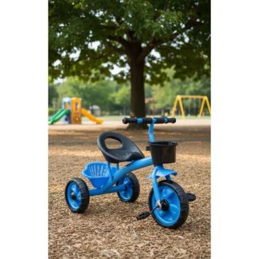Imagem de 2x Triciclo Infantil 2 Cestas - Azul - 1.5 a 3 Anos - Congratulations 