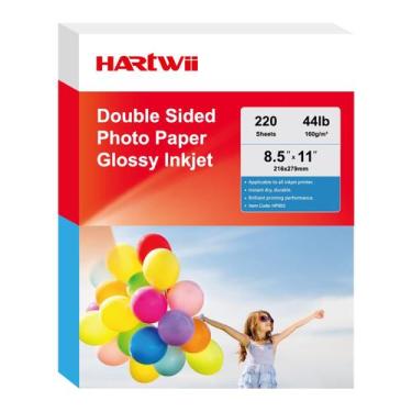 Imagem de Papel fotográfico HARTWII 220 folhas brilhante frente e verso 216 x 27