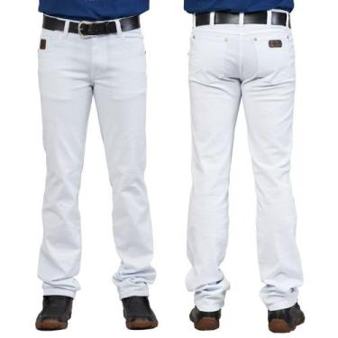 Imagem de Calça Country Masculina Dock's Jeans Branco Sarja Ref. 100621-0002, 40