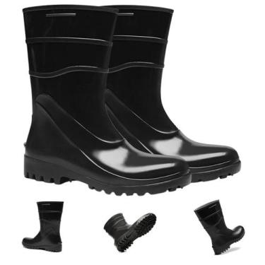 Imagem de Bota Pvc Cano Medio Bracol Impermeável Limpeza Forrada Epi, Preto, 37