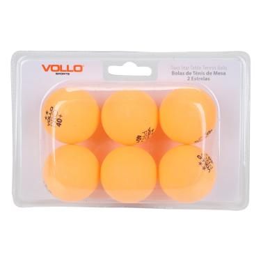 Imagem de Kit Bola de Tênis de Mesa Vollo 2 Estrelas c/ 6 Unidades-Unissex