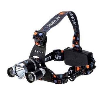 Imagem de Lanterna Farol de Cabeça para Bike Pesca 3 Led Cree T6 2 Bateria - B-M