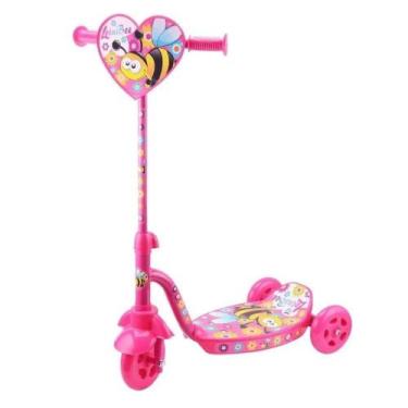Imagem de Patinete Infantil Estampado Bee 3 Rodas Rosa - Lotus - LOTUS PLUS