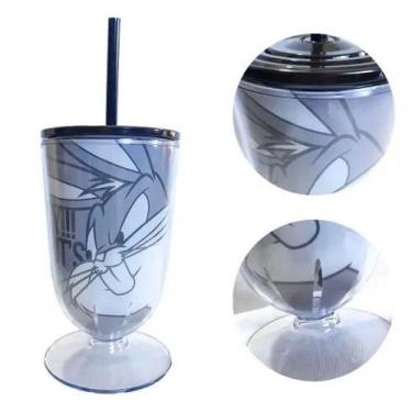 Imagem de Taça Looney Tunes Pernalonga com Canudo 600mL  BTC Decor - HURBAN 