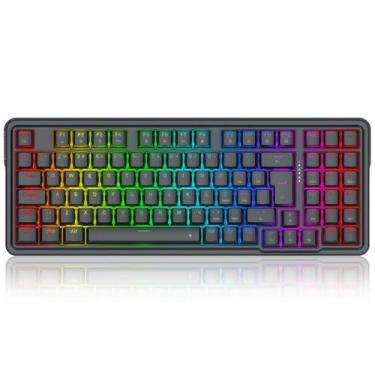Imagem de Teclado mecanico gamer gloria rgb preto switch dust-proof marrom k664-