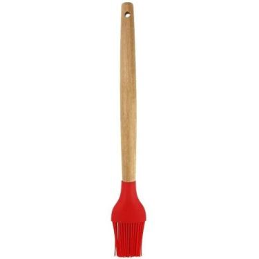 Imagem de Pincel Culinario De Madeira Silicone Untar Confeitar 27 Cm - Clink, Ve