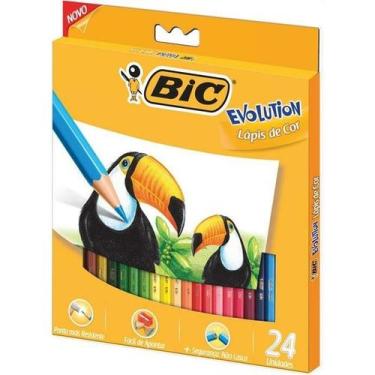 Imagem de Lápis de cor (sextavado) Evolution 24 Cores - Bic