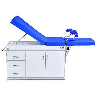 Imagem de Mesa Ginecológica Luxal Gabinete MDF Azul Royal 2 Portas/3 Gavetas - S