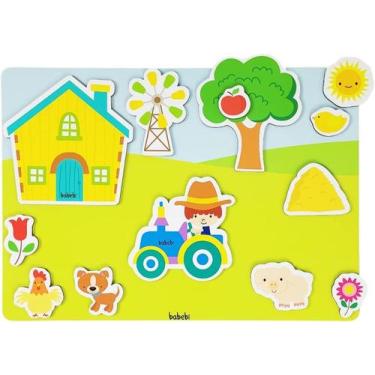Imagem de Brinquedo Educativo Quadro Conte Histórias Fazendinha Babebi