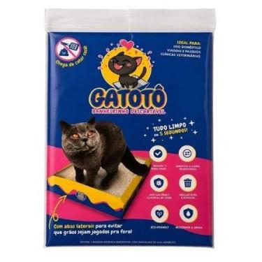 Imagem de Caixa De Areia Descartavel Gato Catmypet Portatil Gatoto - Cat My Pet