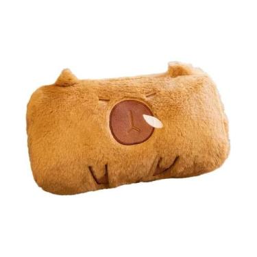 Imagem de Almofada Aquecedora De Mãos Super Macia Em Forma De Capivara, Brinqued