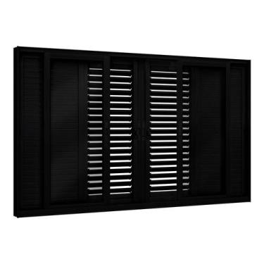 Imagem de Janela de Alumínio Veneziana Flex 4 Folhas Móveis e 2 Fixas 120x150cm 