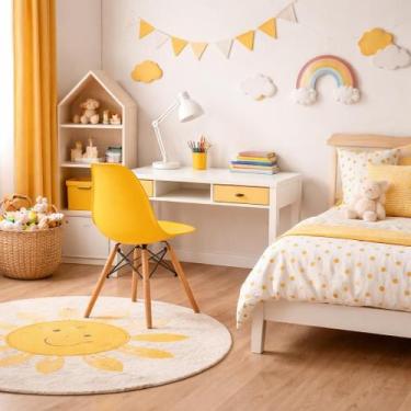 Imagem de Cadeira Infantil Base Madeira sem Braço Eiffel Colorido - Rivatti