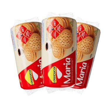 Imagem de Kit 3 unid. Biscoito Maria Lowçucar Zero Adição de Açúcares 110G
