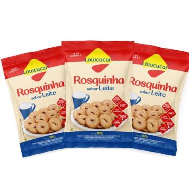 Imagem de Kit com 3 unidades de Rosquinha Sabor Leite Zero Adição De Açúcares Lo
