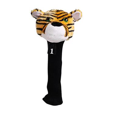 Imagem de Newmind Capas de cabeça de motorista de madeira de pelúcia para golfe, manga protetora, universal, de pescoço longo, fofo, número 1, para golfistas, mulheres, homens, adultos, presente ao ar livre