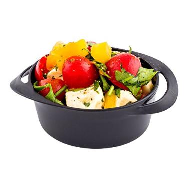 Imagem de Infinity Pot – Mini Infinity Pot – Pequeno Pote de servir para aperitivos, sobremesas e mais – 680 g – Plástico Premium – Preto – Caixa de 100 unidades – Restaurantware, Preto, Mini, 1