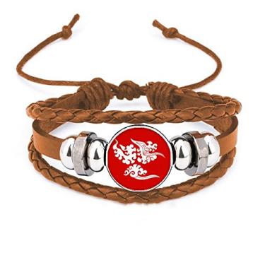 Imagem de un brand Linda pulseira de couro com enfeite de joias Happy Life Exhibits