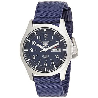 Imagem de Relógio masculino SEIKO 5 com mostrador azul automático SNZG11J1