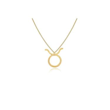 Imagem de Colar Signo De Touro Folheado Em Ouro 18k