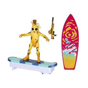 Imagem de Fortnite Transforming Driftboard Vehicle - Interchangeable Surfboard and Driftboard Faceplates - Includes 4 Inch Peely Figure, Plus Storm Scout Sniper Rifle - Electronic Bump & Go Action, Cor: Amarelo