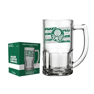 Imagem de Caneca De Vidro Palmeiras Maior Campeão Chopp Cerveja 340ml