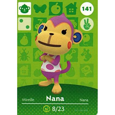 Imagem de Cartão Amiibo da Nintendo Animal Crossing Happy Home Designer Nana 141/200 versão EUA