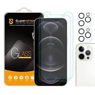Imagem de Película protetora de tela antirreflexo (fosco) Supershieldz projetada para Apple iPhone 12 Pro Max (6,7") + lente de câmera [vidro temperado] antiarranhões, sem bolhas